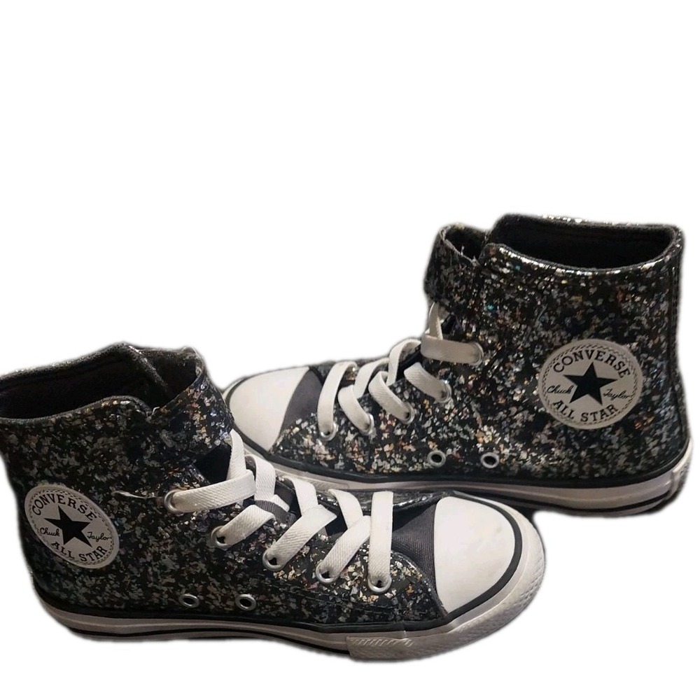 Converse Chuck Taylor All Star Glitter High‎ Top Sneakers Size 1 Kids Y2k Boho